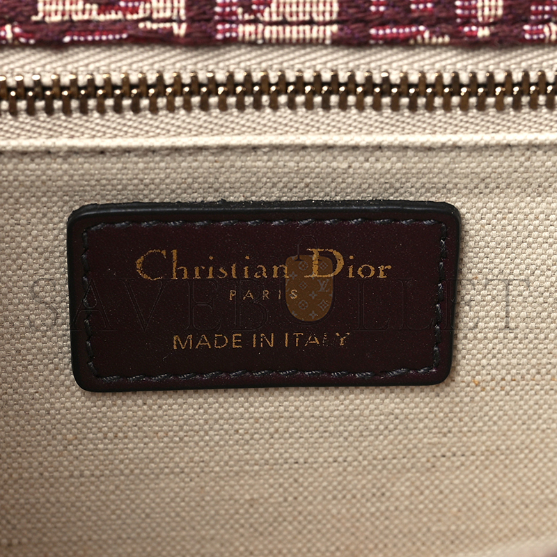 D*or oblique D*oraddict flap bag burgundy (24*17*5.1cm)